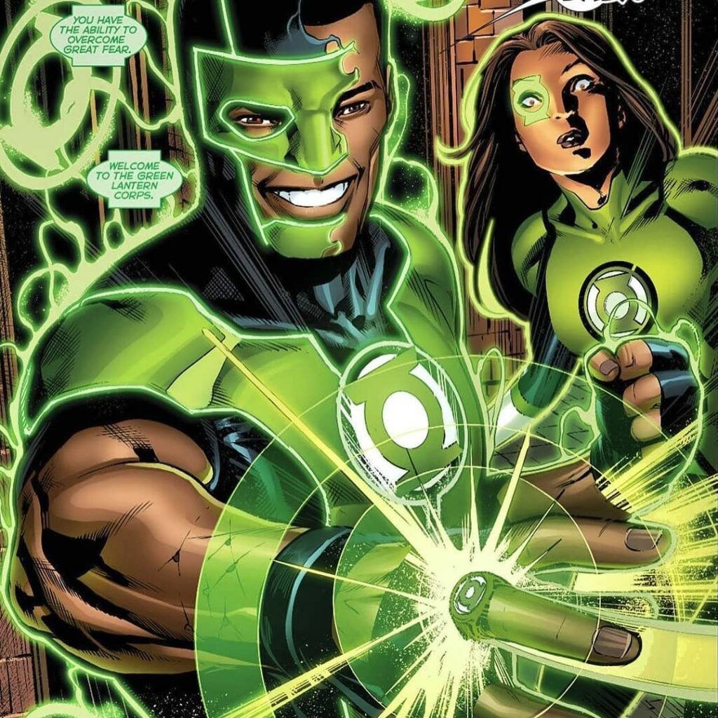 Blazing Green Lantern Comic Art Is FIRE Credit @blvckcomic