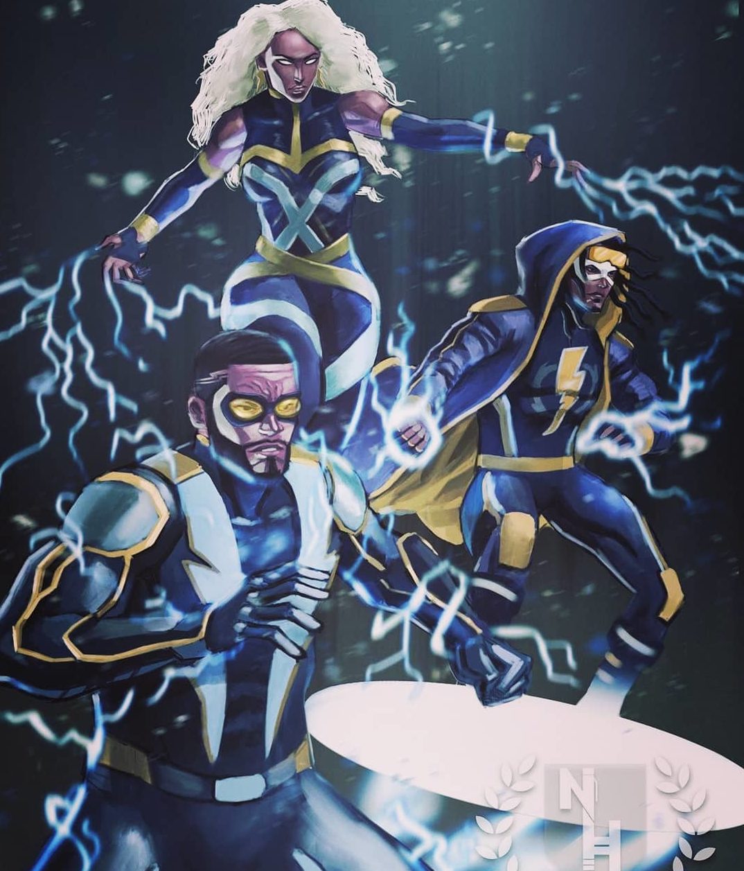 Storm⚡Black Lightning ⚡Static Shock ⚡Why isnt this a series already Artwork by @natehdsnart TuesdayVibes Tue.jpg