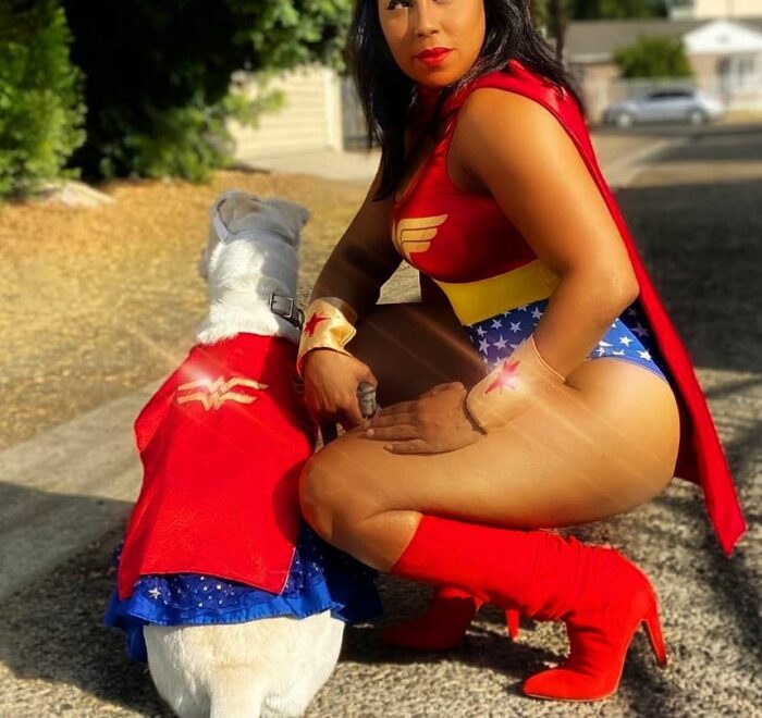 Dynamic Duo Wonder Woman Rescued WonderPup Cosplay